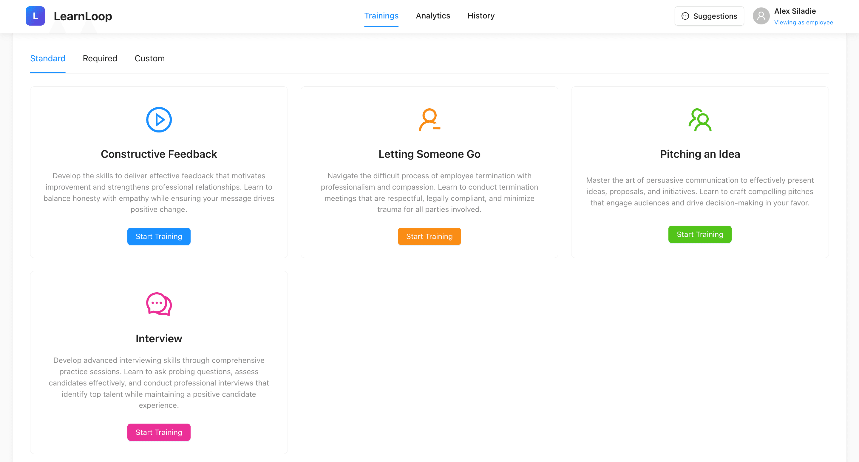 Choose a Training Type